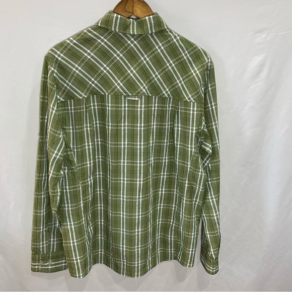 L.L. Bean Cool Weave Performance Outdoor Green Plaid Fishing UPF Outdoor Shirt - Picture 5 of 10
